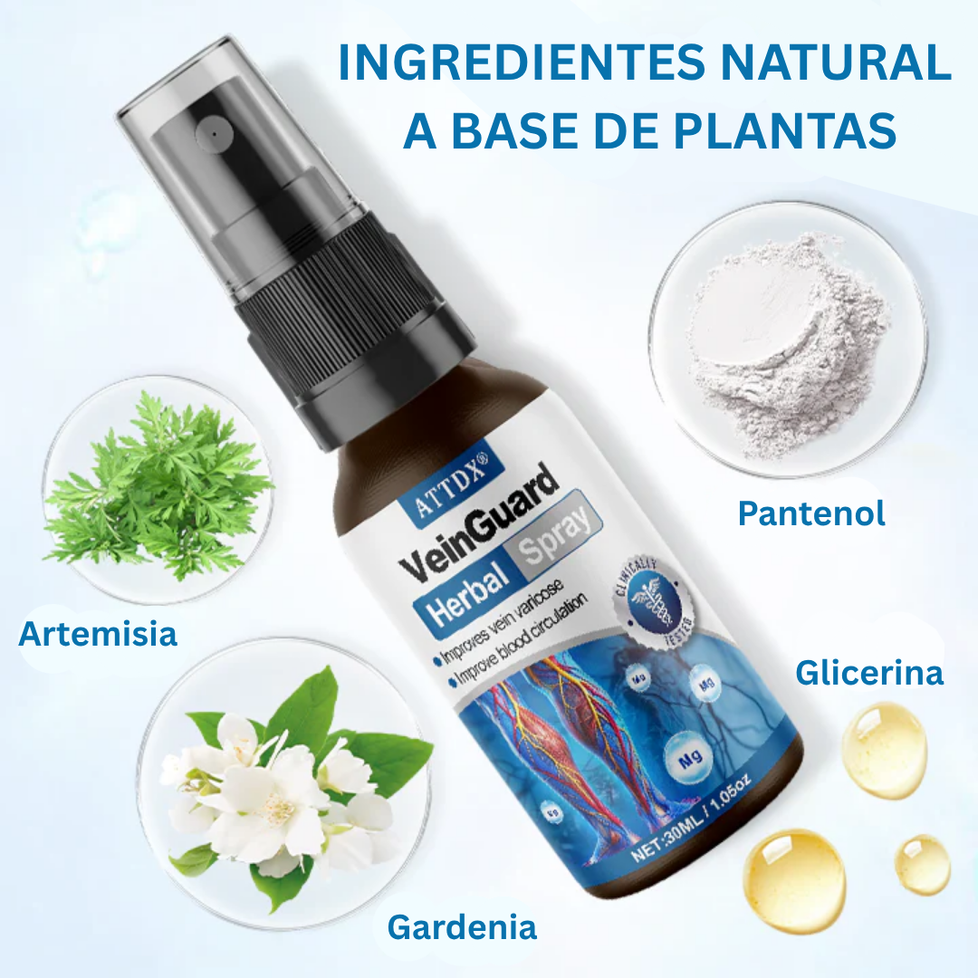 2X1 VEINGUARD Herbal Spray: Desinflama y Mejora la Circulación.